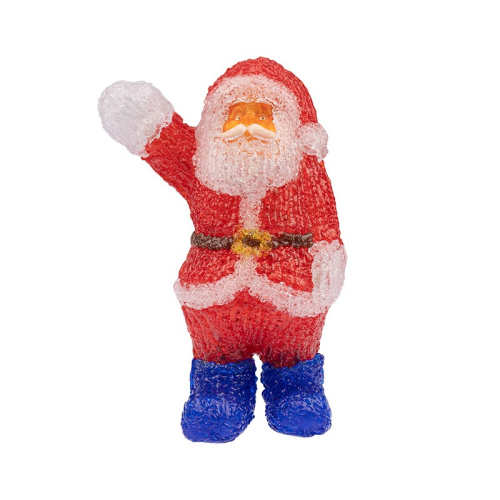 картинка Акриловая светодиодная фигура Санта Клаус приветствует 30 см,  40 светодиодов,  IP65 понижающий трансформатор в комплекте NEON-NIGHT от магазина Сантехстрой