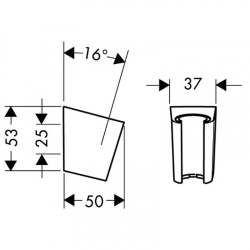 картинка HG Держатель ручного душа Porter S, матовый белый от магазина Сантехстрой