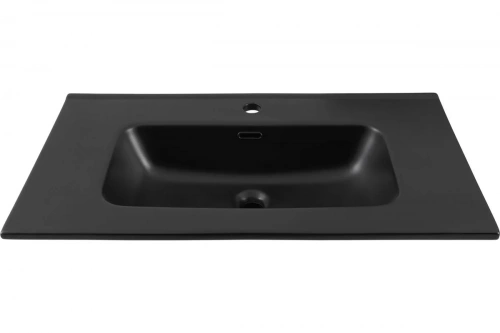 картинка Раковина-столешница Aquanet Flat 80 черный матовый 00329255 от магазина Сантехстрой
