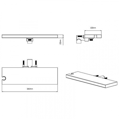 картинка Душевой комплект 247 мм Vincea Inspire VSFW-433TI1RCH от магазина Сантехстрой