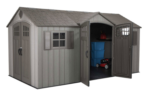 картинка Lifetime, США Сарай пластиковый WoodLook 15*8 DD от магазина Сантехстрой