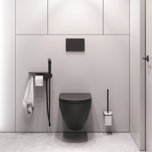 картинка CK70H1103B Spirit V2.0 набор подвесной унитаз с гиг.душем, черный от магазина Сантехстрой