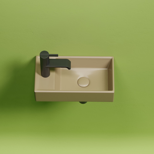 картинка CN6051RMC Умывальник подвесной прямоугольный (чаша справа, отверстие под смеситель слева) цвет капуч от магазина Сантехстрой