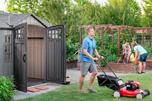 картинка Lifetime, США Сарай пластиковый Woodlook 10*8 от магазина Сантехстрой