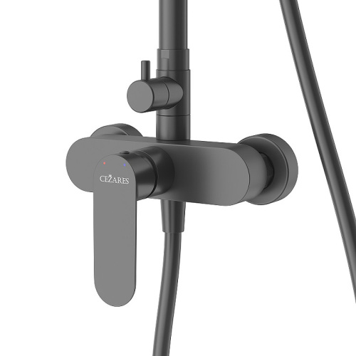 картинка Душевая система Cezares Stylus STYLUS-CD-NOP Черная матовая от магазина Сантехстрой