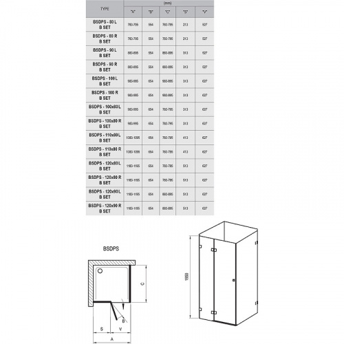 картинка Душевой уголок Ravak Brilliant BSDPS-120/90 120х90 R 0UPG7A00Z1 профиль Хром стекло Transparent от магазина Сантехстрой