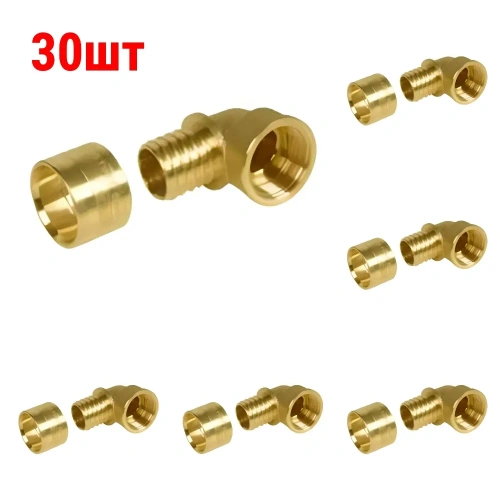 картинка Угольник-переходник Gummel 1/2"ВР-16 с внутренней резьбой, 10 бар (30 шт.) от магазина Сантехстрой