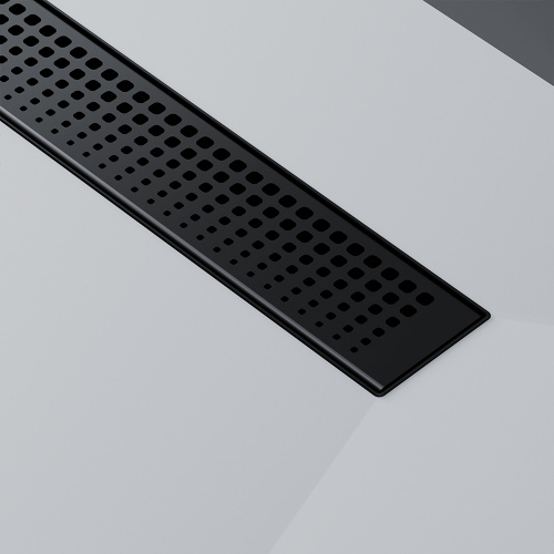 картинка W01SC-P11-080-01BM MasterFlow Трап для душа линейный универс затвор Cut Gradient 80см цвет черн мат от магазина Сантехстрой