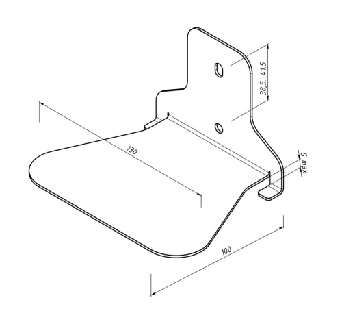 картинка Держатель для книг,  настенный,  черный REXANT от магазина Сантехстрой