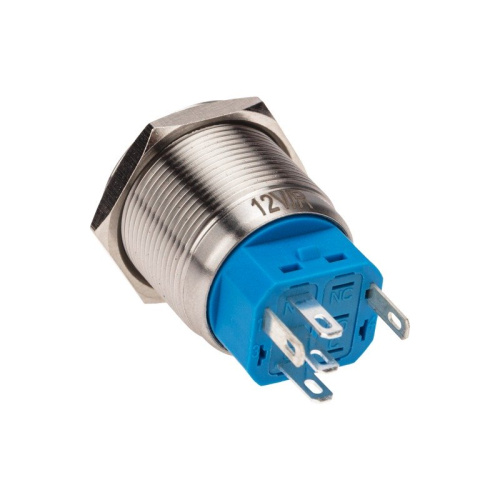 картинка Кнопка антивандальная Ø22 12В(LED) Б/Фикс (5с) OFF-(ON) / ON-(OFF) подсв/красная REXANT от магазина Сантехстрой