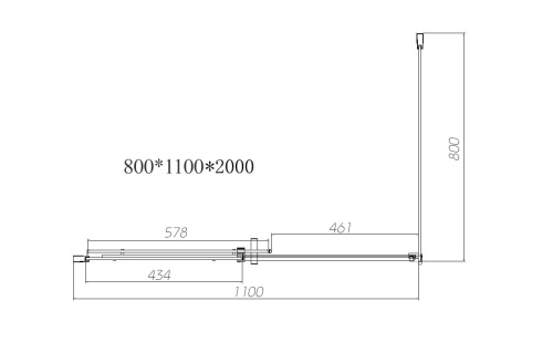 картинка Душевой уголок Dice VSR-4D8011CLGM, 1100*800, вороненая сталь, стекло прозрачное от магазина Сантехстрой