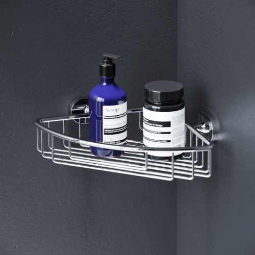 картинка A7434800 Sense L, Корзина для душа угловая, хром от магазина Сантехстрой