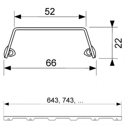 картинка TECE Решетка "steel II", 700 мм, нерж. сталь, матовая от магазина Сантехстрой