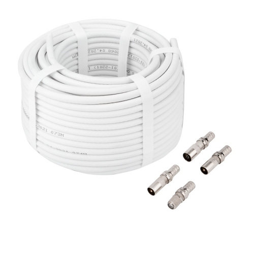 картинка Набор с антенным телевизионным удлинителем для ТВ длиной 30м с F-разъемами и ТВ-переходниками REXANT от магазина Сантехстрой