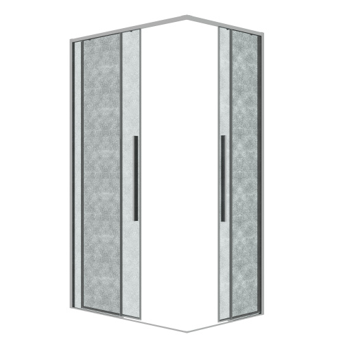 картинка Душевое ограждение Grossman Galaxy 300.K33.01.9080.10.02 (90х80х195) прямоугольник,раздвижная,хром,стекло шиншилла, 1 место от магазина Сантехстрой