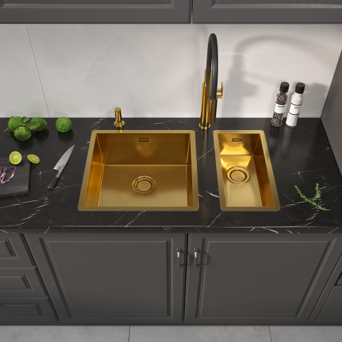 картинка Кухонная мойка Reflexion Como RX2044GD брашированное золото от магазина Сантехстрой
