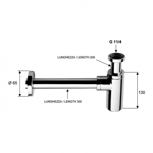 картинка Daniel Suvi Decora Сифон для раковины, под донный клапан, античное золото/декор Spiral серый от магазина Сантехстрой