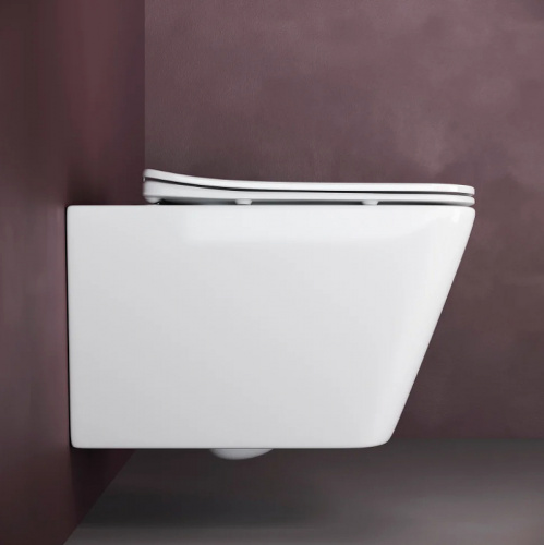 картинка Комплект унитаза с инсталляцией Ceramica Nova Metric CN3007_1001M_1000 с сиденьем Микролифт и клавишей смыва Хром матовый от магазина Сантехстрой