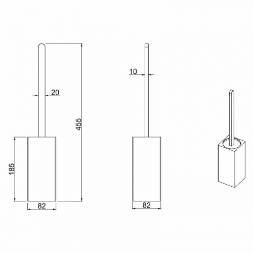 картинка Ершик для унитаза Allen Brau Infinity 6.21009-31 Черный матовый от магазина Сантехстрой