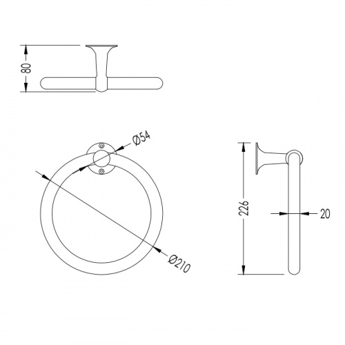 картинка Devon New York Полотенцедержатель-кольцо, хром от магазина Сантехстрой