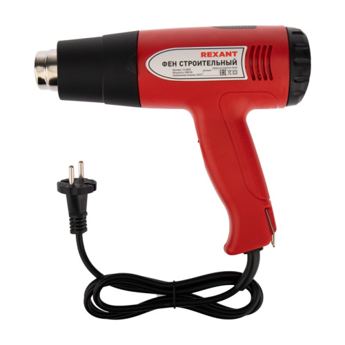 картинка Фен строительный REXANT,  230 В/2000 Вт "STANDARD" с терморегулятором и дисплеем от магазина Сантехстрой