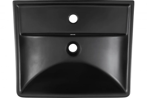картинка Накладная керамическая раковина Aquanet Ирис 515х415х185 мм, черный матовый 00329246 от магазина Сантехстрой