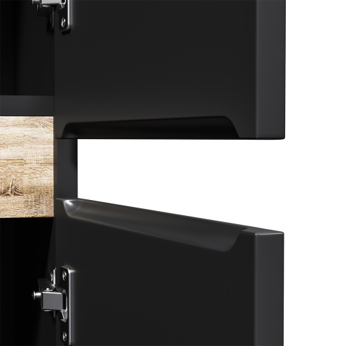 картинка M85ACHR0306BM X-Joy, шкаф-колонна, подвесной, правый, 30 см, цвет: черный матовый от магазина Сантехстрой