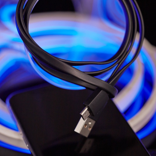 картинка Кабель USB-micro USB/2,4A/PVC/black/1m/REXANT от магазина Сантехстрой