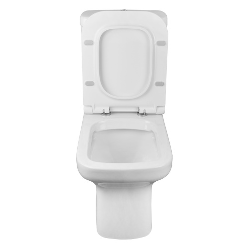 картинка Унитаз-компакт Creo Ceramique ARLES 650х370х820 напольный, безободковый, в комплекте с сиденьем микролифт (AS1003+AS1002R) от магазина Сантехстрой