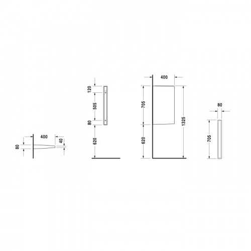 картинка Duravit Starck 3 Перегородка для писсуара, цвет белый от магазина Сантехстрой