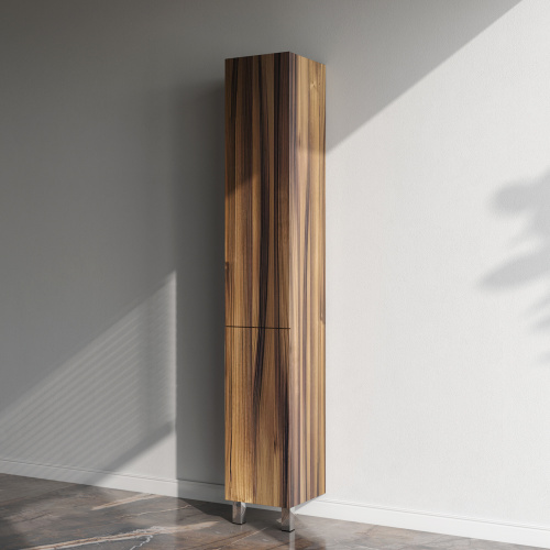 картинка M90CSR0306HF GEM, шкаф-колонна, напольный, правый, 30 см, двери, push-to-open, цвет: орех от магазина Сантехстрой