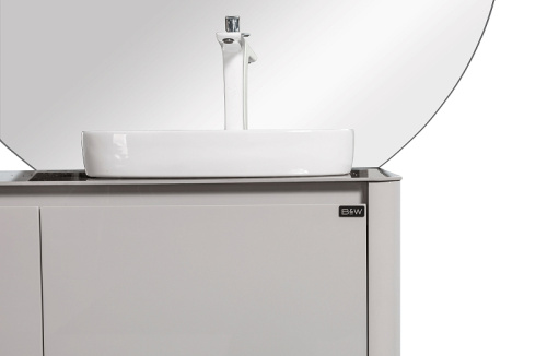 картинка Комплект мебели для ванной Black&White Universe R 9151601 подвесной Серый от магазина Сантехстрой