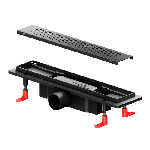 картинка W02SC-P11-040-01BM PrimeFlow Трап для душа линейный универс затвор Cut Gradient 40см цвет черн мат от магазина Сантехстрой