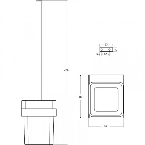 картинка Ершик для унитаза Cezares Slider SLIDER-TBS-V-01 Хром от магазина Сантехстрой