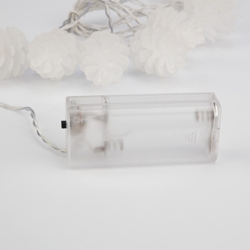 картинка Гирлянда светодиодная Шишки 1,5 м,  10 LED,  прозрачный ПВХ,  цвет свечения теплый белый,  2 х АА (батарейки не в комплекте) NEON-NIGHT от магазина Сантехстрой