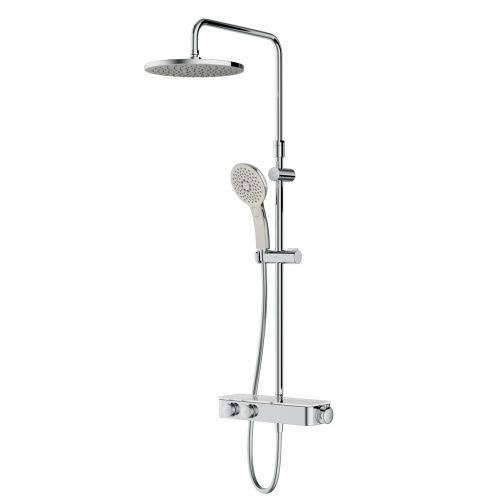 картинка F0750A400 Inspire V2.0, душевая система, набор: см-ль д/душа с термостатом, верхний душ d 250 мм, ру от магазина Сантехстрой