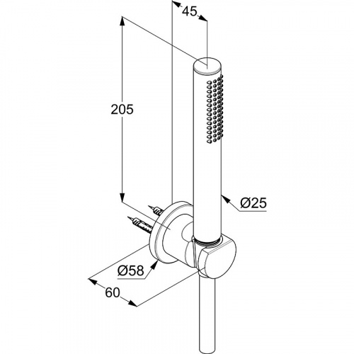 картинка Душевой гарнитур Kludi Nova Fonte шланг 125 см, белый матовый (2085053-15) от магазина Сантехстрой