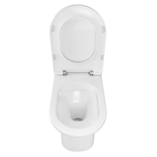 картинка Унитаз-моноблок Creo Ceramique ONE 358х720х760 безободковый, в комплекте с быстросъемным сиденьем микролифт (ON0103) от магазина Сантехстрой