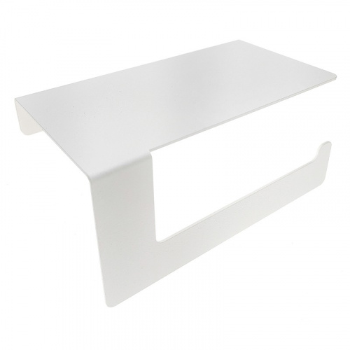 картинка Держатель для туалетной бумаги с полкой хранения,  белый REXANT от магазина Сантехстрой