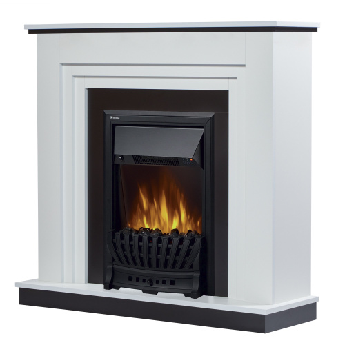 картинка Каминокомплект:Очаг Electrolux Classic EFP/P-1020LS, портал Grado Classic белый, черный от магазина Сантехстрой