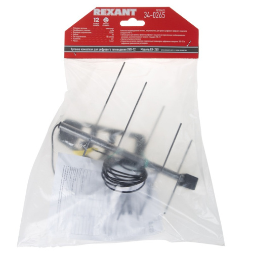 картинка ТВ антенна комнатная для цифрового телевидения DVB-T2, RX-265 REXANT от магазина Сантехстрой