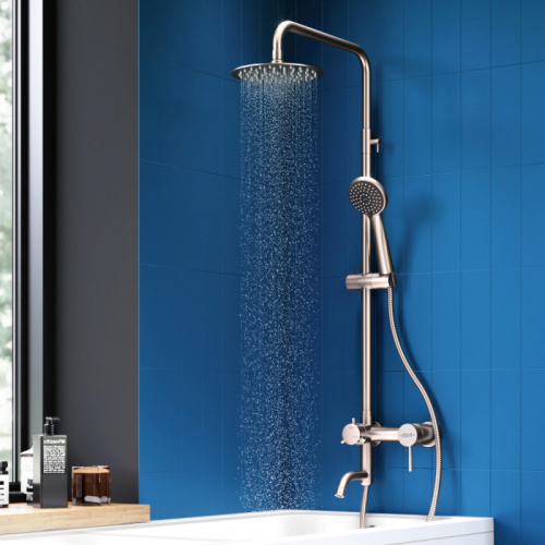 картинка D0703000SS Logic  new душевая система со смесителем из нержавеющей стали от магазина Сантехстрой