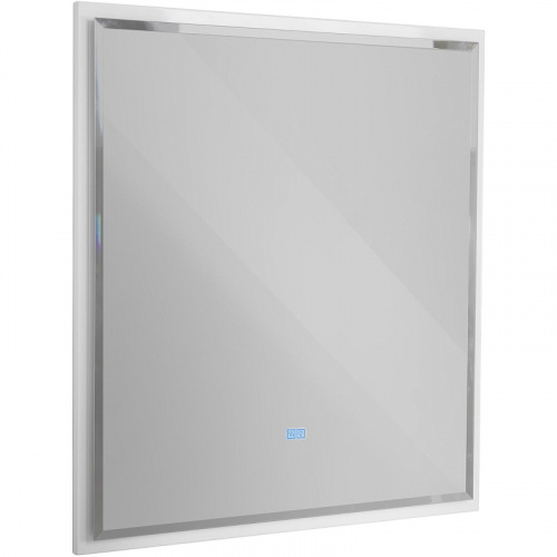 картинка Зеркало Cezares Interni 80 CZR-SPC-INT-800-900-LED-TCH-WARM-BL с подсветкой Bianco Lucido с сенсорным выключателем и подогревом от магазина Сантехстрой