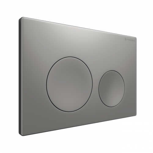 картинка Клавиша смыва для инсталляции Terminus Classic кнопка круг цвет матовый хром от магазина Сантехстрой