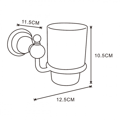 картинка Стакан керамический Azario ELVIA подвесной, золото (AZ91106Q) от магазина Сантехстрой