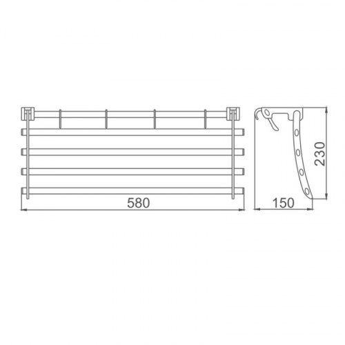 картинка Полка для полотенец Haiba хром (HB806) от магазина Сантехстрой