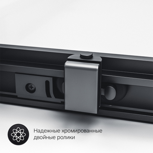 картинка W93G-404-120280-BT Gem S Twin Slide 120x80. Душевое ограждение,120x80, профиль черный мат., стекло п от магазина Сантехстрой
