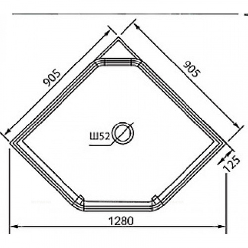 картинка Душевой поддон Aquanet Penta 2 Rain 184421 90x90 от магазина Сантехстрой