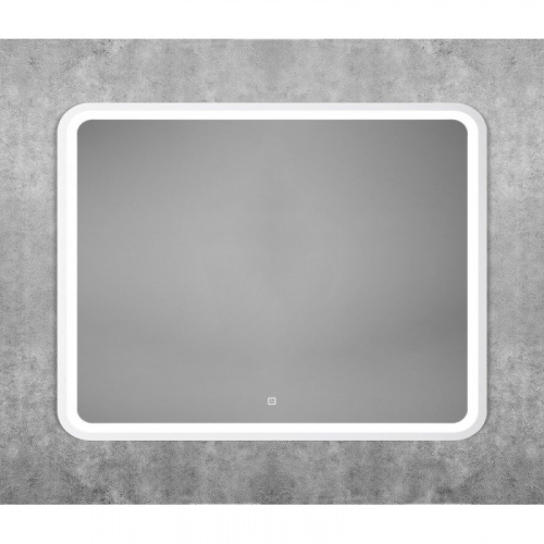 картинка Зеркало Art&Max Genova AM-Gen-900-800-DS-F-White 90х80 с подсветкой, белый матовый от магазина Сантехстрой