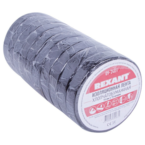 картинка Изолента х/б 18х0,35 мм (ролик 15 м/180 г) (1-ПОЛ) REXANT от магазина Сантехстрой